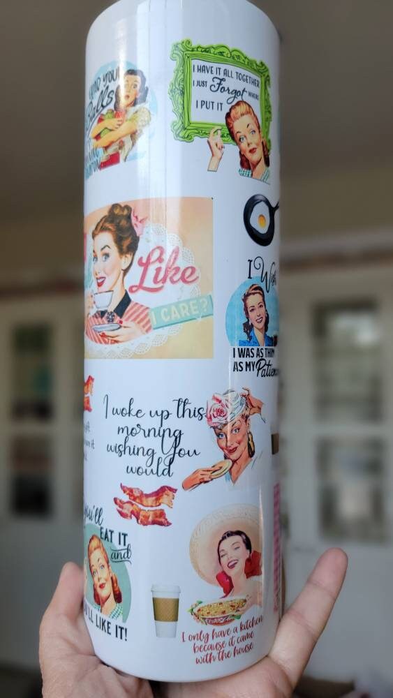 Sassy Fifties Ladies sublimation tumbler!