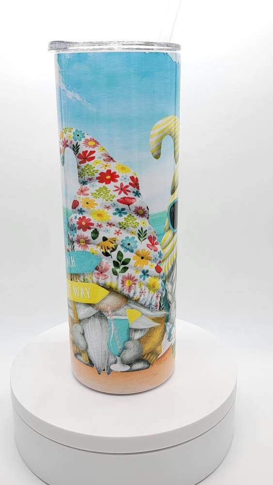 Beach Gnomes Summer 20oz skinny tumbler