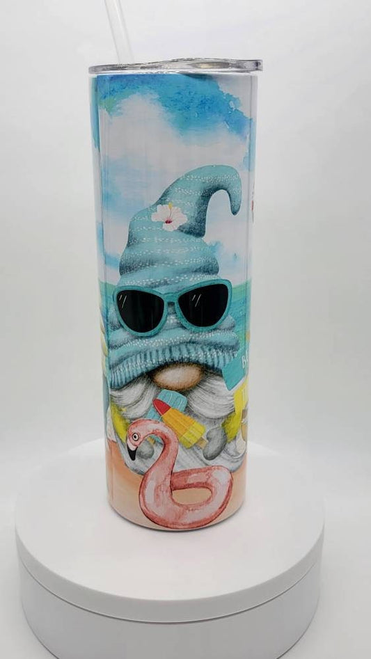 Beach Gnomes Summer 20oz skinny tumbler