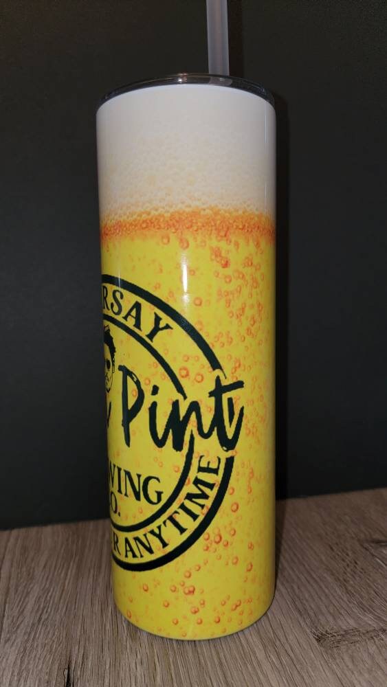 Mega Pint Beer, Hearsay Brewing Co 20oz insulated tumbler!