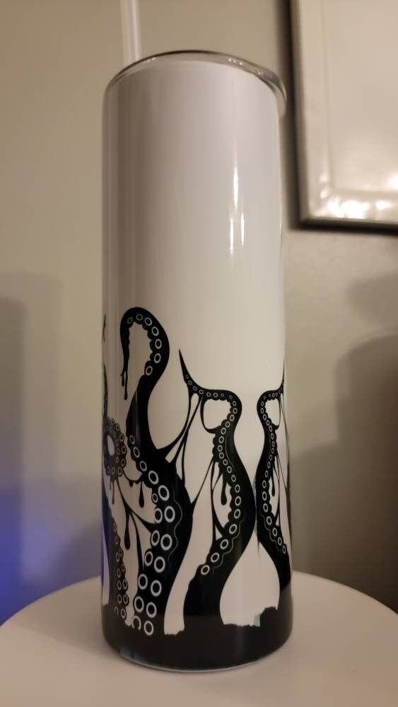 Octopus, Ship, Hearsay Rum 20oz insulated tumbler!