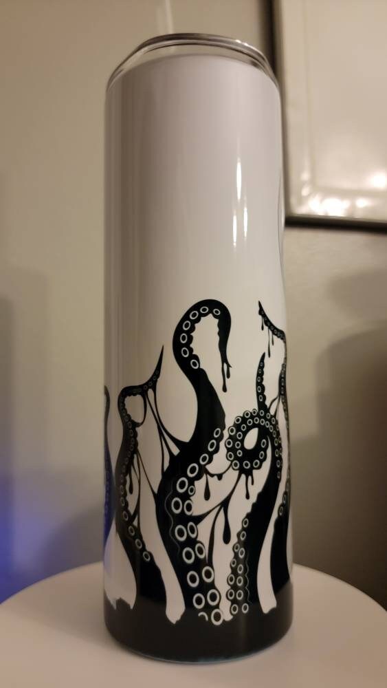 Octopus, Ship, Hearsay Rum 20oz insulated tumbler!