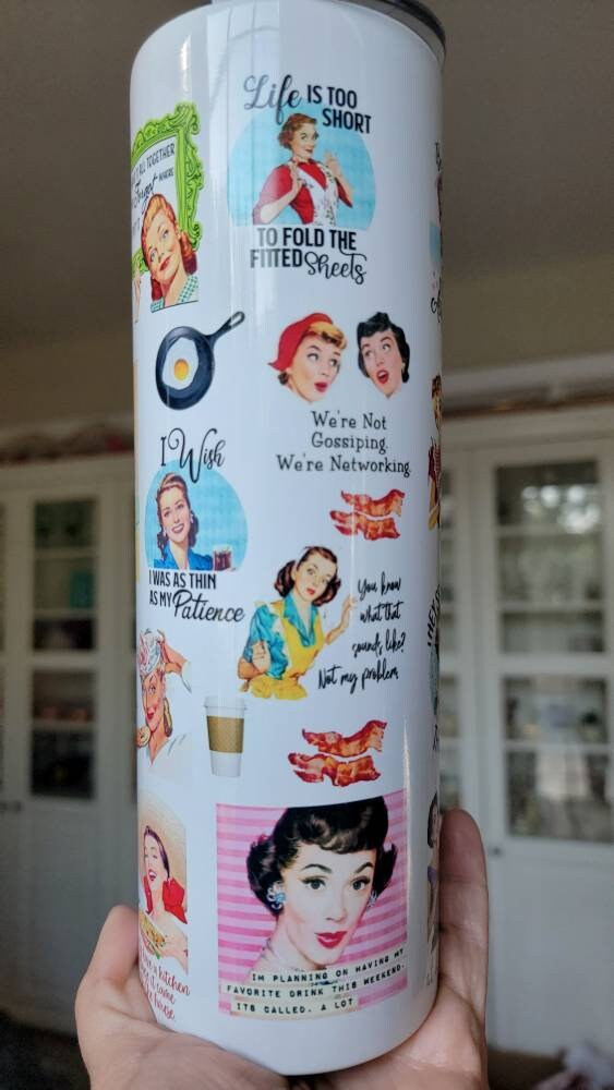 Sassy Fifties Ladies sublimation tumbler!