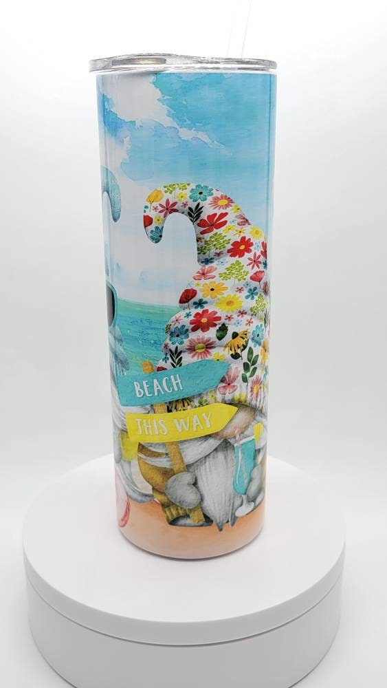 Beach Gnomes Summer 20oz skinny tumbler