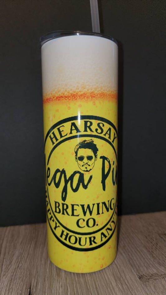 Mega Pint Beer, Hearsay Brewing Co 20oz insulated tumbler!