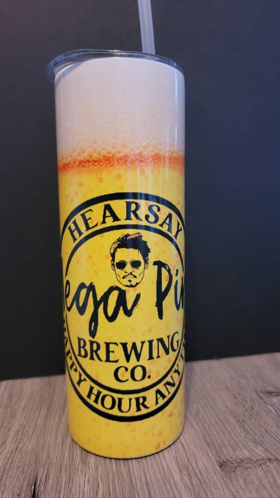 Mega Pint Beer, Hearsay Brewing Co 20oz insulated tumbler!