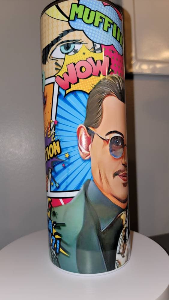 Depp Color Pop Cartoon Court 20oz insulated tumbler!