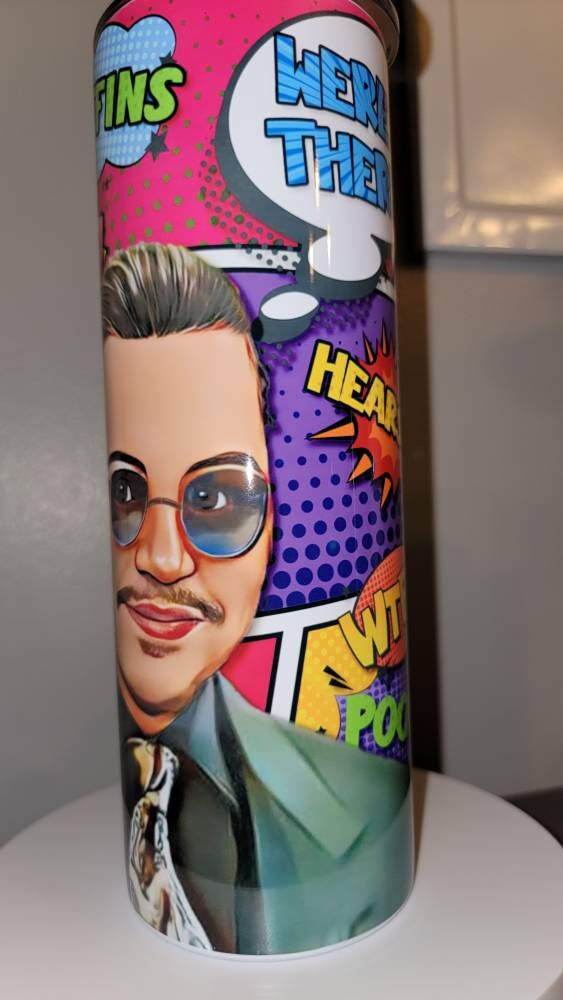 Depp Color Pop Cartoon Court 20oz insulated tumbler!