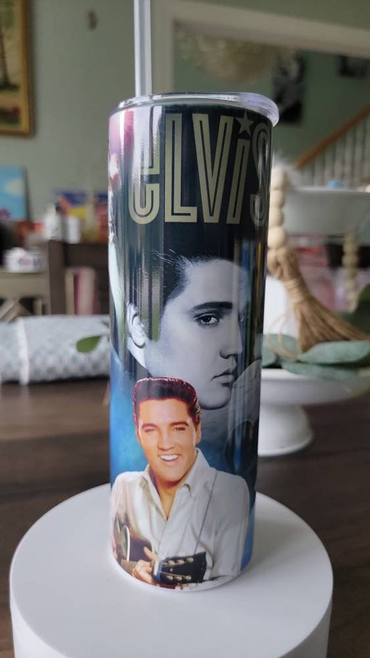 Elvis Stainless Steel 20 oz Tumbler, custom created, fast weekly shipping!