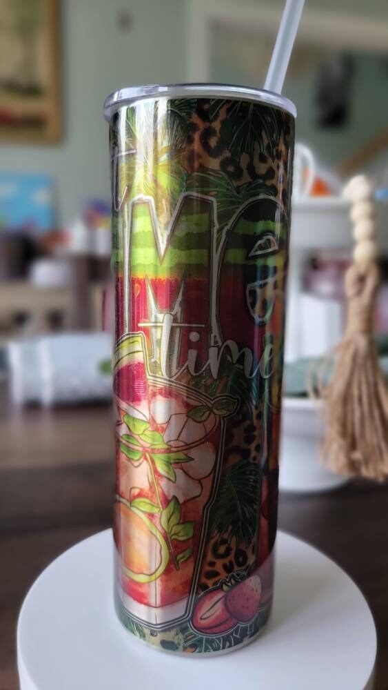 Sweet Summertime Stainless Steel 20 oz Tumbler, custom created, fast weekly shipping!