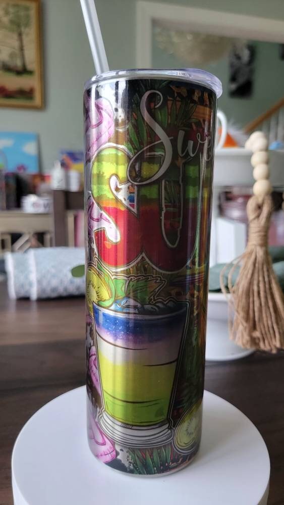 Sweet Summertime Stainless Steel 20 oz Tumbler, custom created, fast weekly shipping!