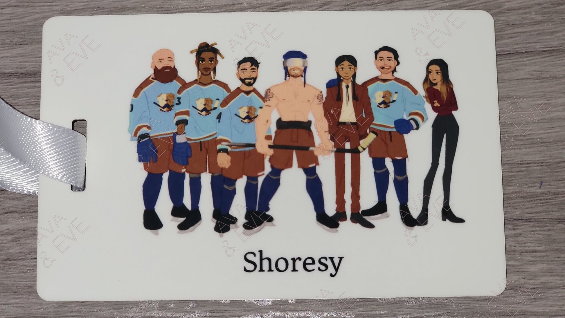 The Cast of Shoresy illustrated ornament (1 single ornament)