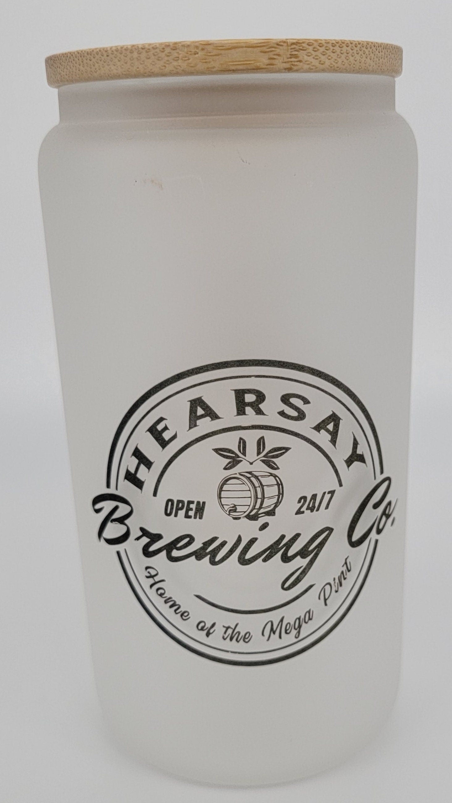 JDH1: Hearsay frosted glass can!