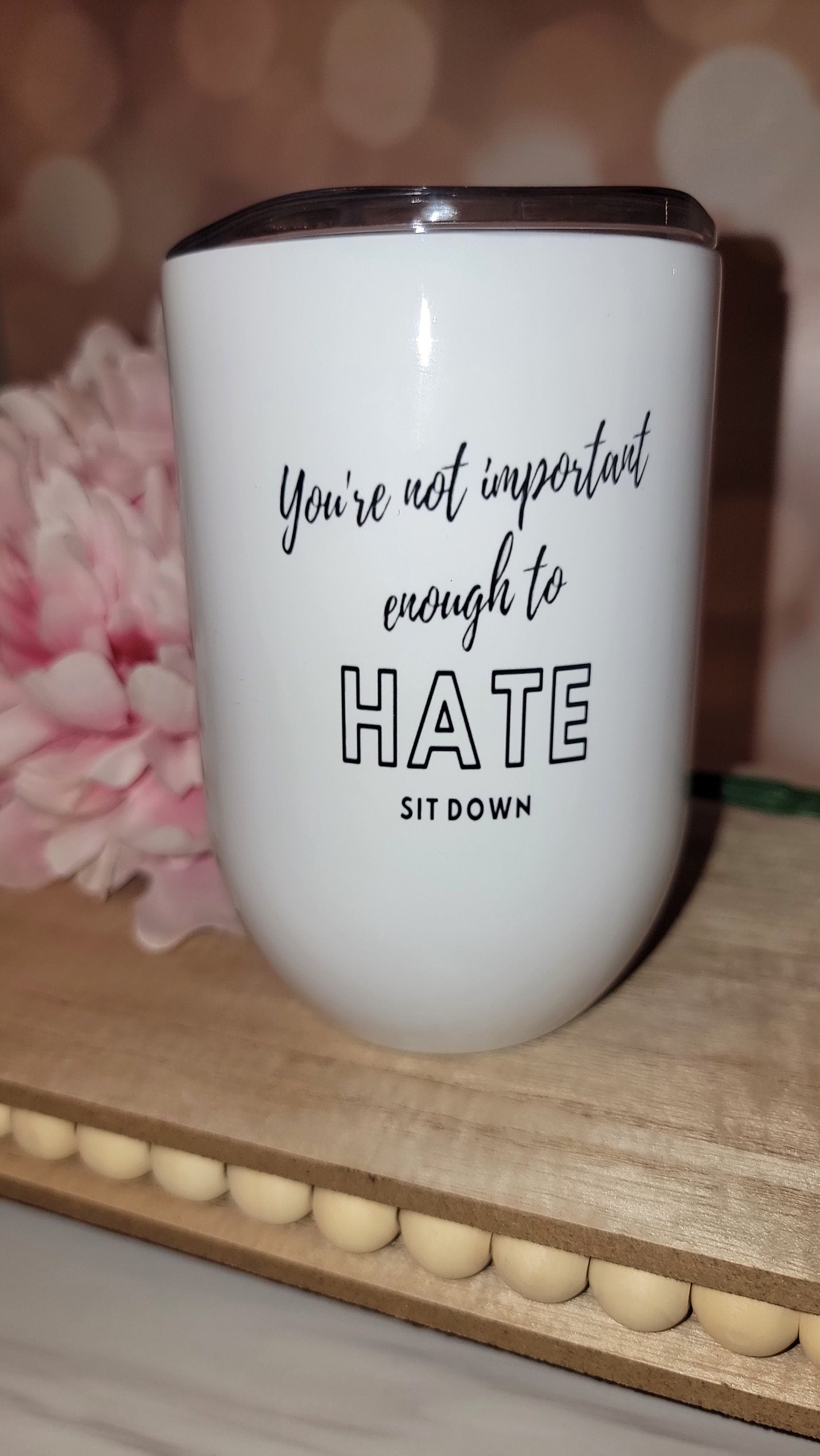 Hate VPR Wine/Spirits tumbler cup, custom, weekly shipping!