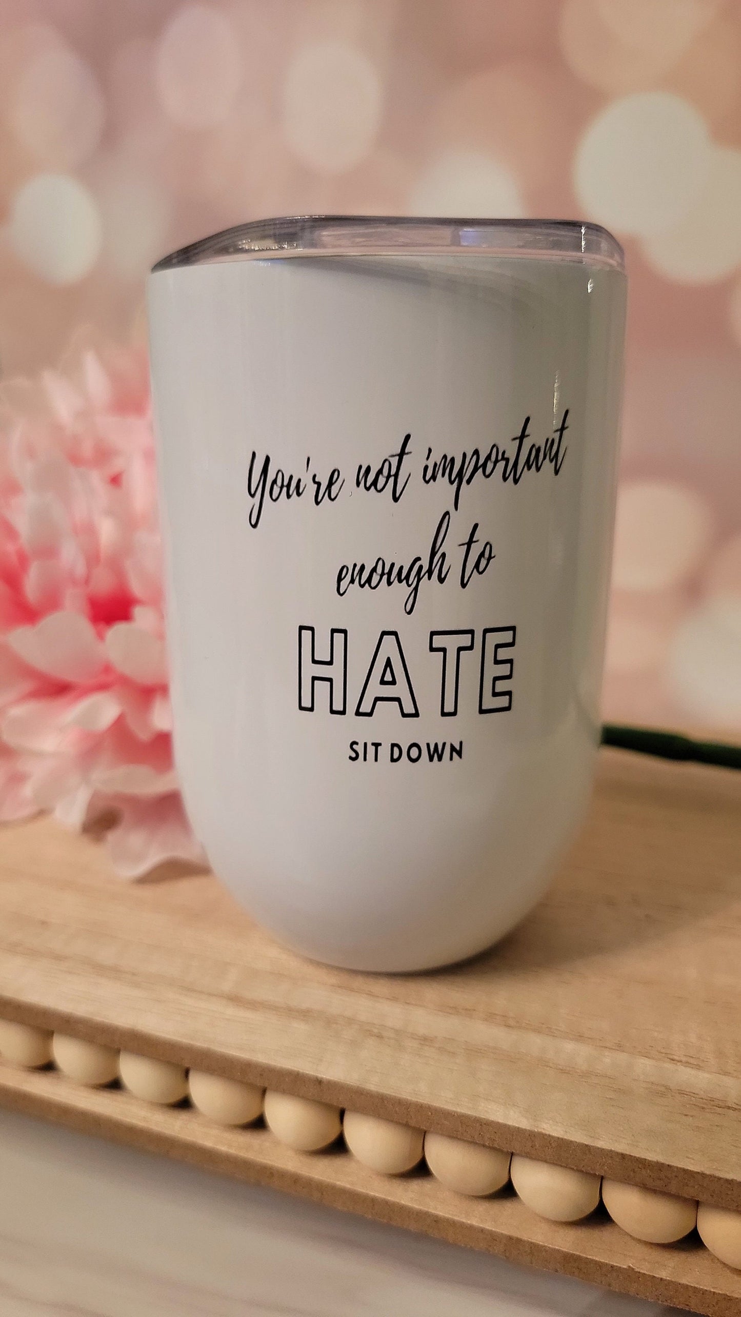 Hate VPR Wine/Spirits tumbler cup, custom, weekly shipping!