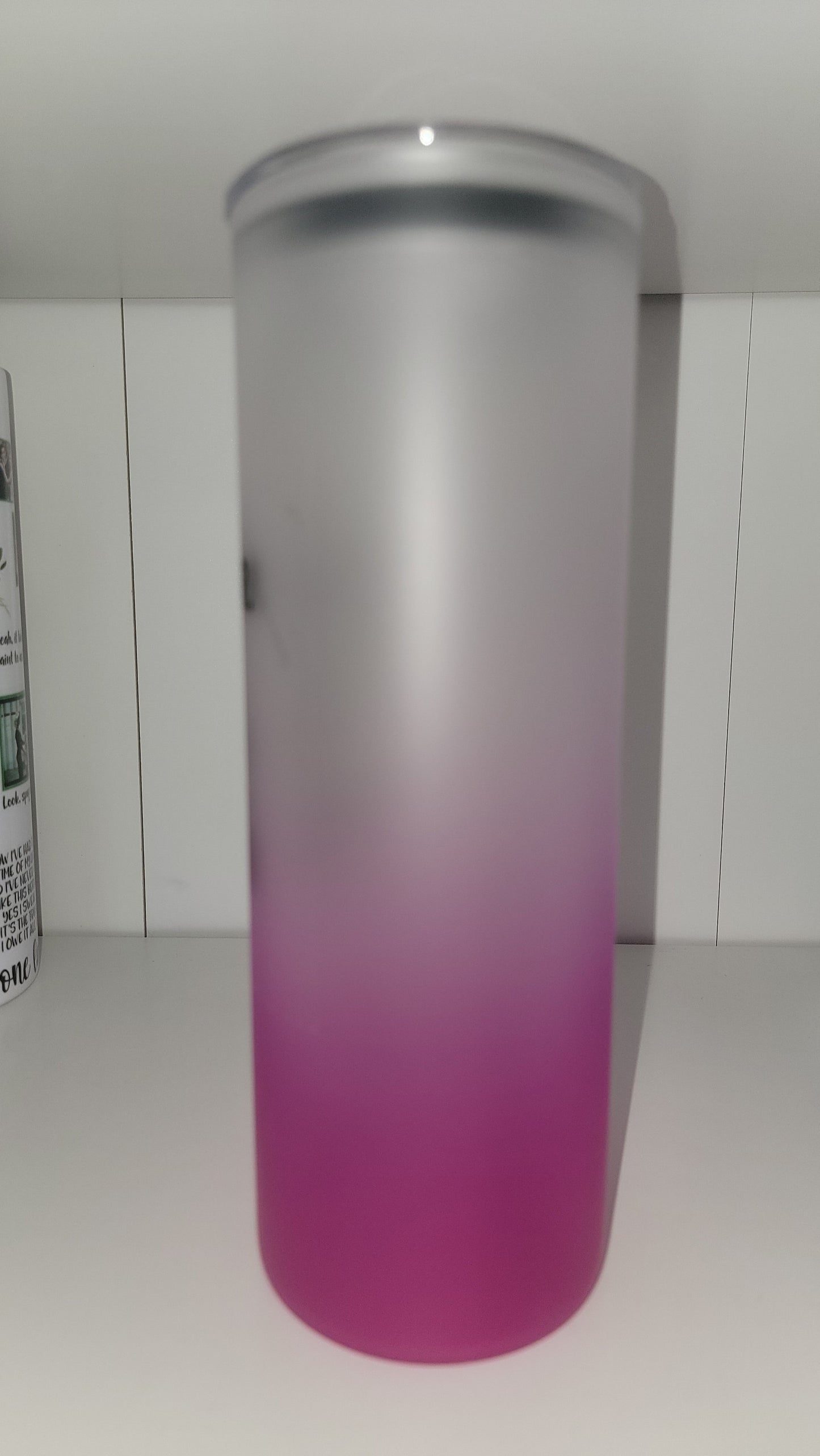 Pink Ombre Vodka Frosted 25 oz glass tumbler!