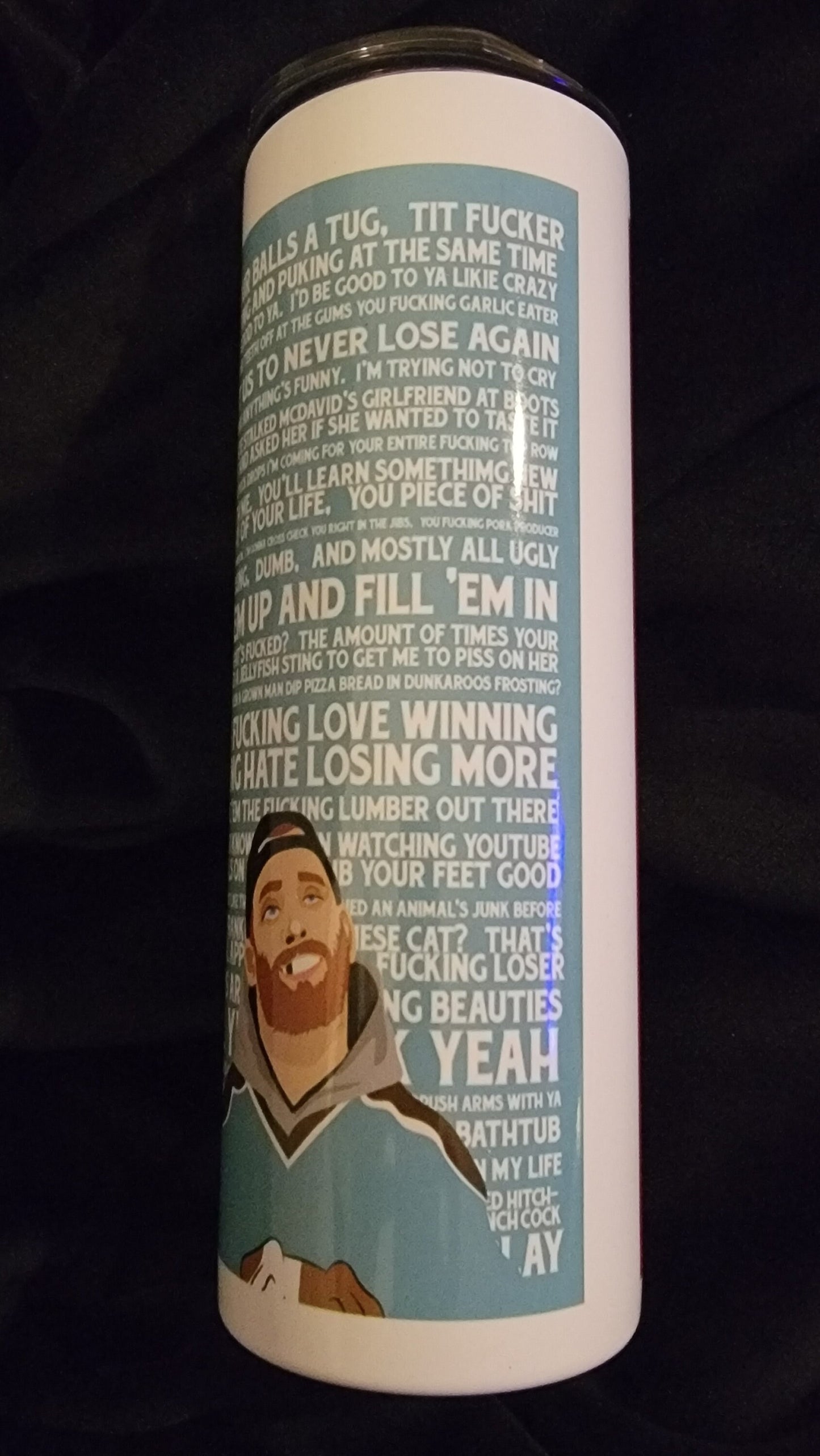 Hockey TV Blue quotes Tumbler 20 oz double wall insulated!