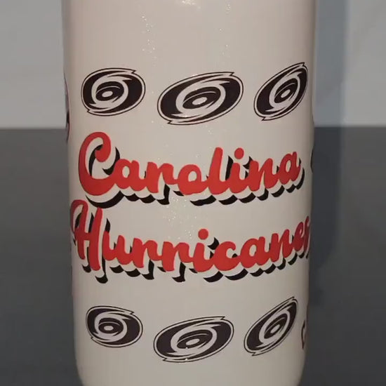 Go Canes sparkle  glass can (white)!