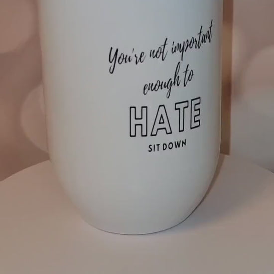 Hate VPR Wine/Spirits tumbler cup, custom, weekly shipping!