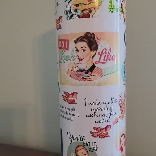 Sassy Fifties Ladies sublimation tumbler!