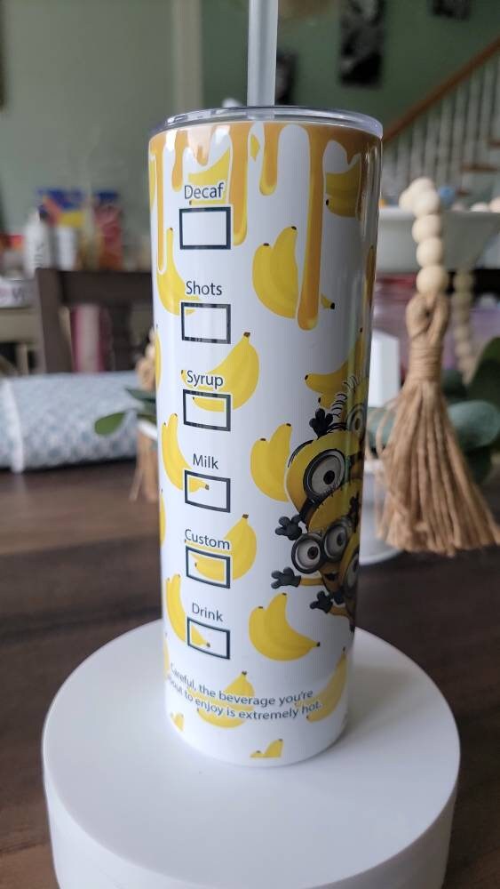 Yellow guys Coffee Stainless Steel 20 oz Tumbler, custom created, fast weekly shipping!