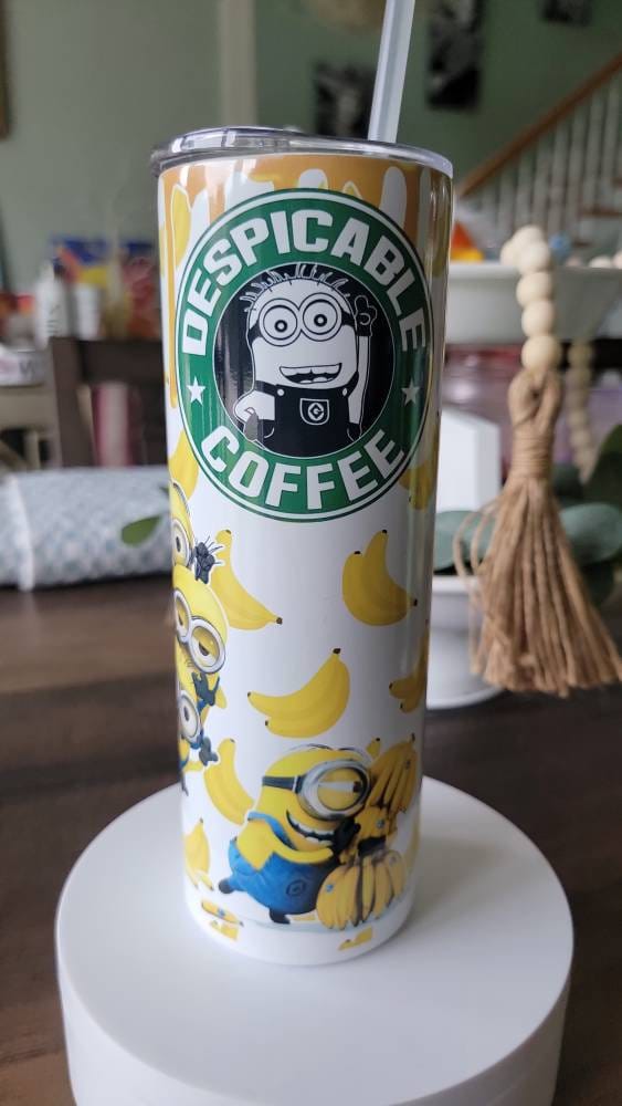 Yellow guys Coffee Stainless Steel 20 oz Tumbler, custom created, fast weekly shipping!