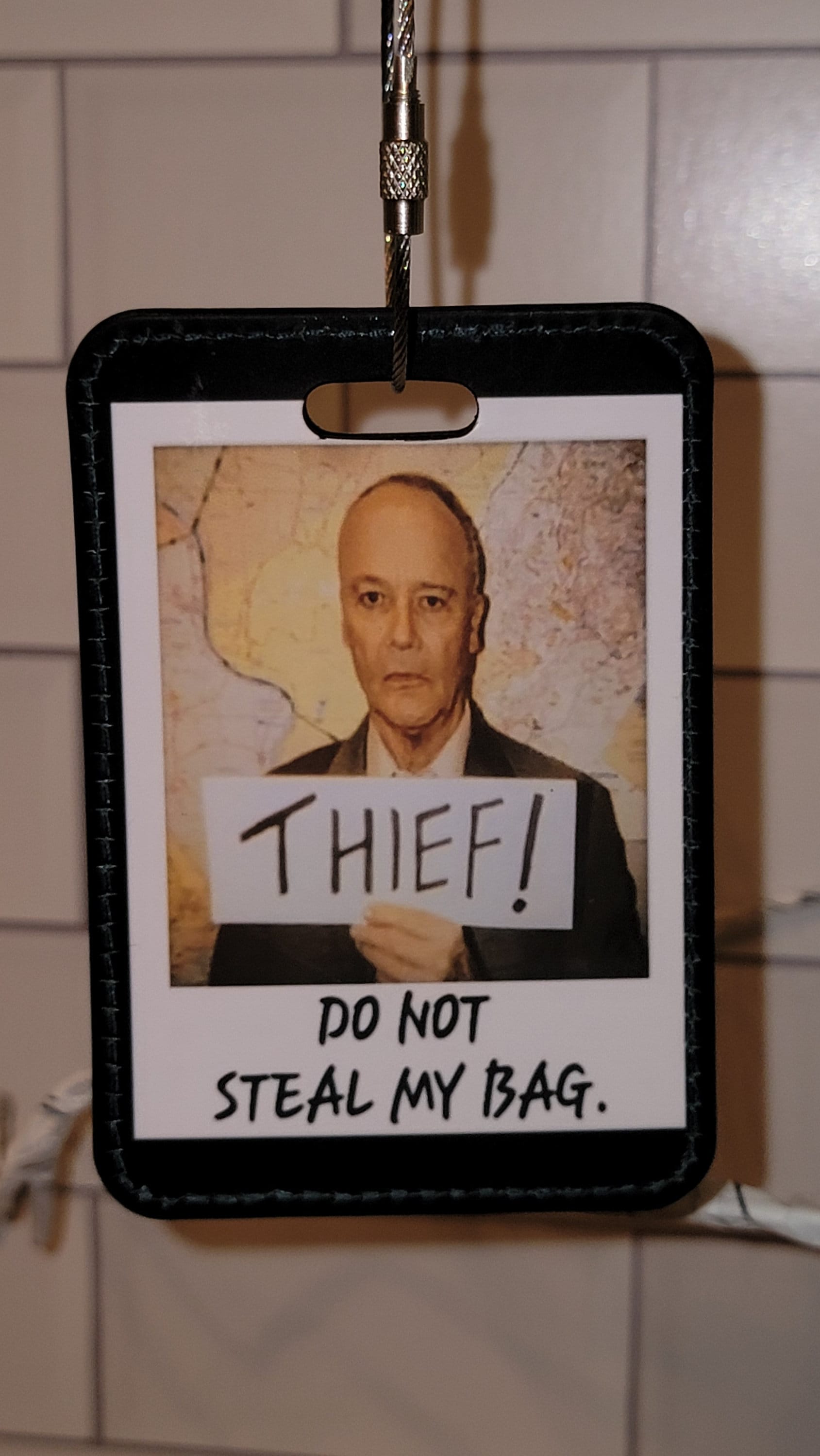 LEATHER Office luggage, identifier tag (CREED Thief)!